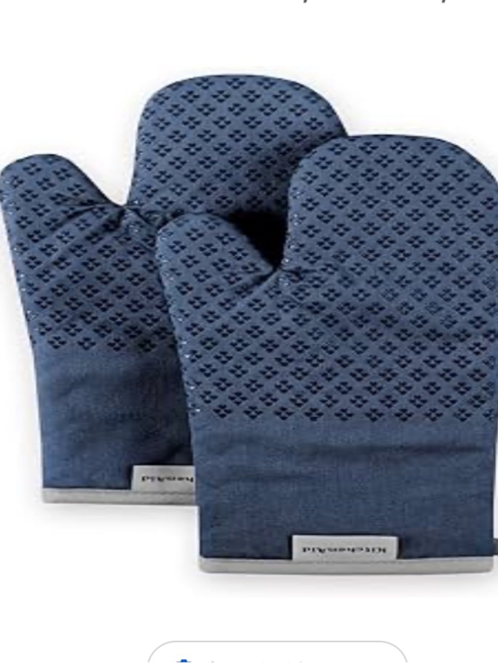 NWT KitchenAid Dark Blue Quilted Oven Mitts. No offers retails $35